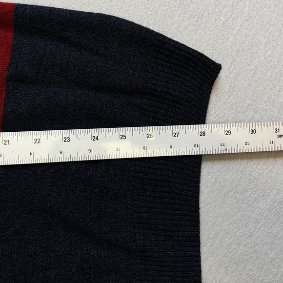 US Polo Assn Sweater Mens XL Striped Acrylic V-Neck Long Sleeve Pullover Casual - Picture 6 of 8